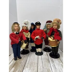Vintage Lot of 6 Mixed Brand Adult Carolers Christmas‎ GUC HOLIDAY VILLAGE
